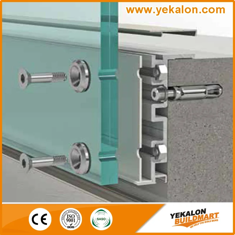 Ykl New Design Fascia Mount System Laminated Glass Railing for Balcony, Terrace and Staircase