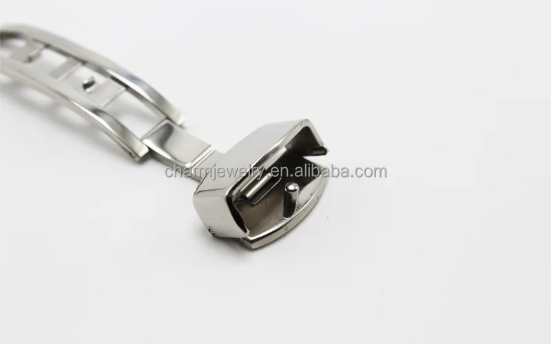 Оптовая продажа двойная безопасная застежка из нержавеющей стали для силиконового браслета бабочки ремешка часов замок 10-24 мм