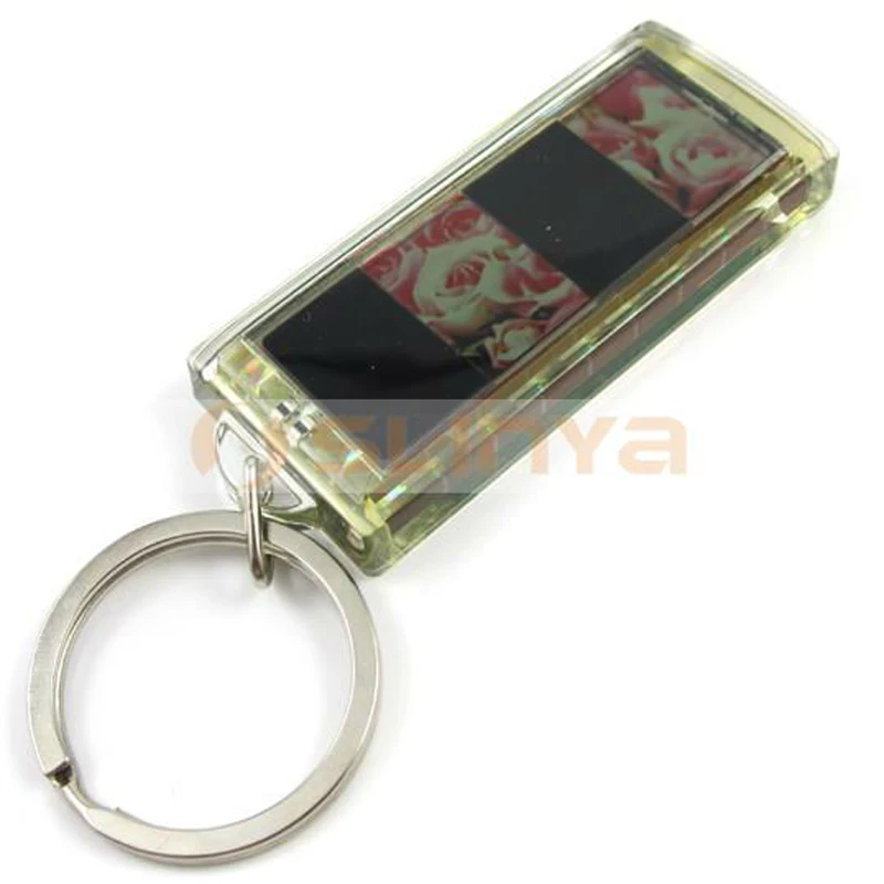 Promotion AD Gift LCD Mini Photo Frame Metal Ring Key Screen Chain