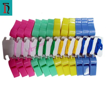 Custom Logo Emergency Survival Whistle Cheap Plastic Colorful Whistle In Bulk Packed Wholesale Toy