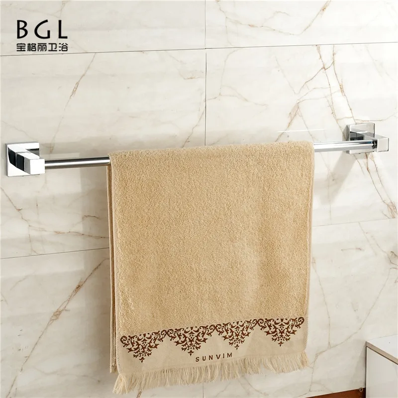 20624 Bathroom Design Zinc Alloy Chrome Wall Mounted Bathroom Sanitary Items Modern Single Towel Rod