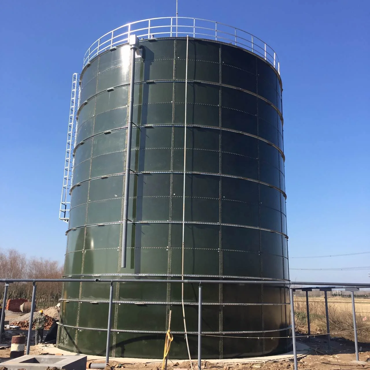 water treatment equipment GFS tank for biogas