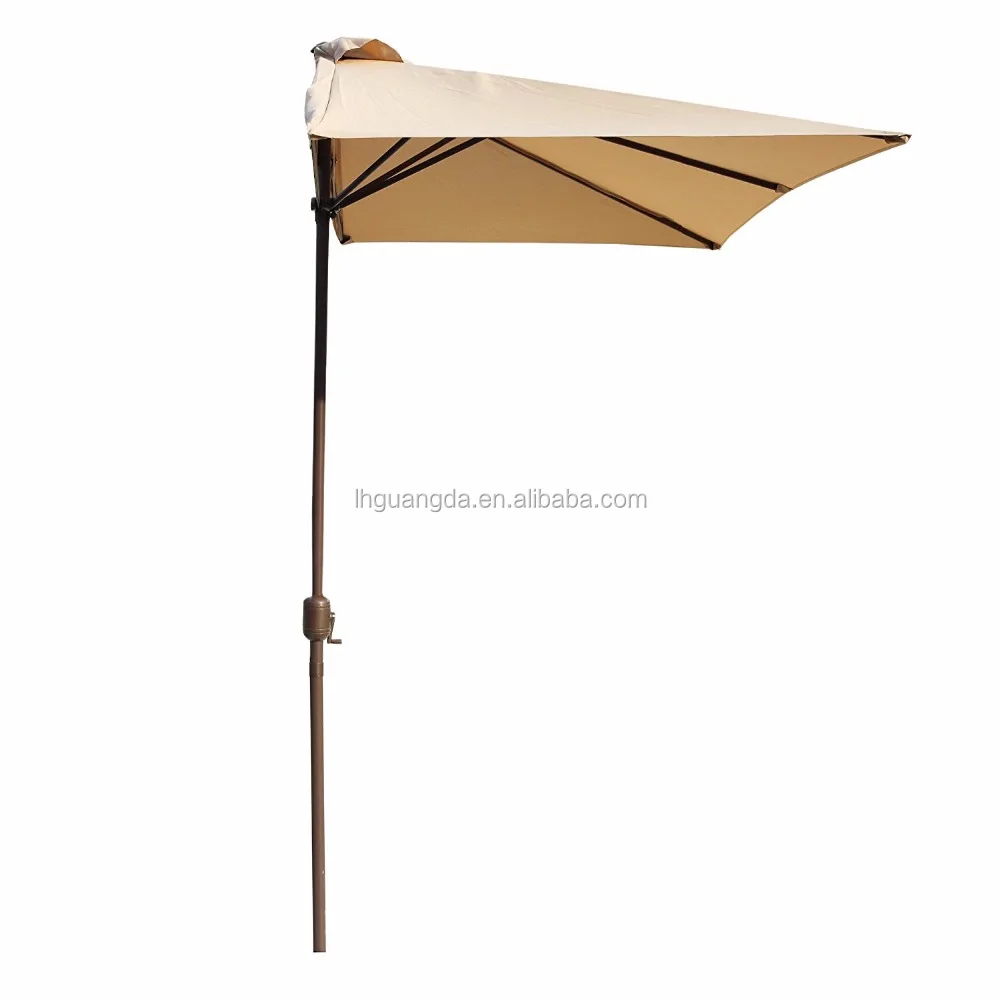 
side Small patio furniture half round shape balcony umbrella outdoor parasol 