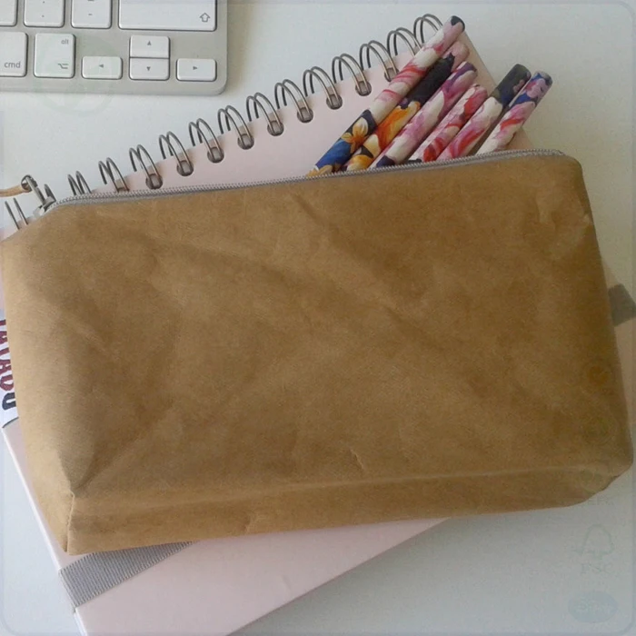 Zipper closure Washable Cellulose fiber toiletry bag