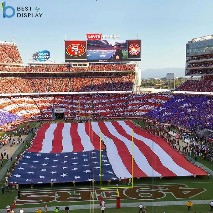 High Quality Custom Knitted Polyester USA Decorative Giant Flags