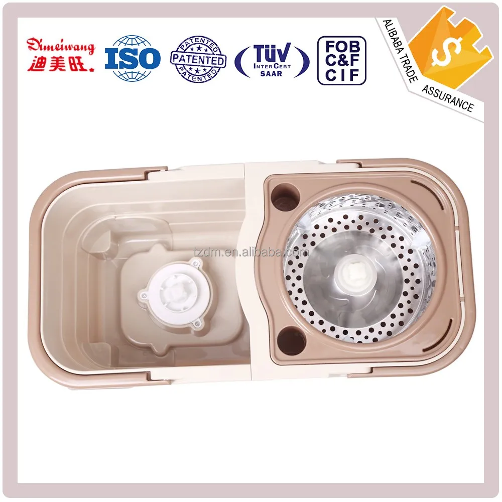 foldable 360 double cleaning mop bucket with wheels