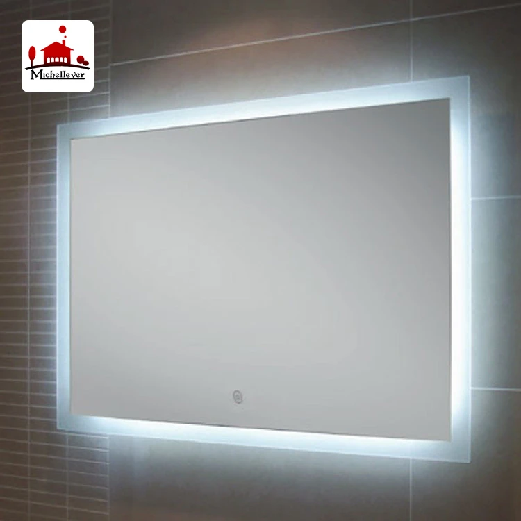 
hotel bath back lighting mirror electric frameless backlit lighted led mirror wall mounted back lit mirror for bathroom 