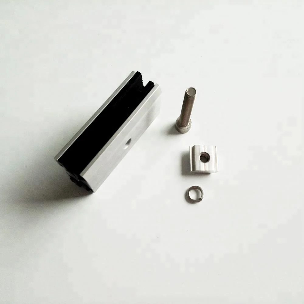 Thin film clamp with 7.2mm thick  solar panel with adjustable thickness