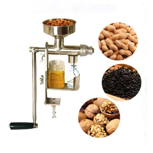 Stainless steel cold press small manual Sunflower Sesame peanut oil expeller machine