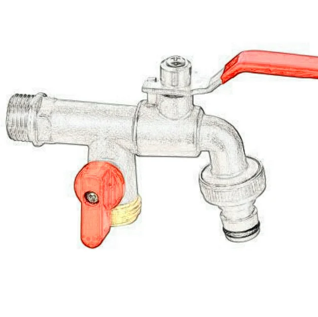 High quality Brass double handle bibcock amisco valve liugong loader valves