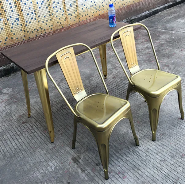 Vintage Gold Indoor and Outdoor Events Banquet No Folding Restaurant Dining Chairs