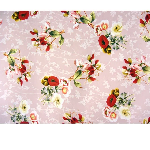 Q3273 wholesale chinese natural printed floral 100% pure  georgette silk chiffon fabric