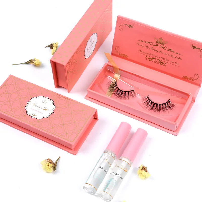 
Glitter square eyelash packaging box double layer row of eyelashes 