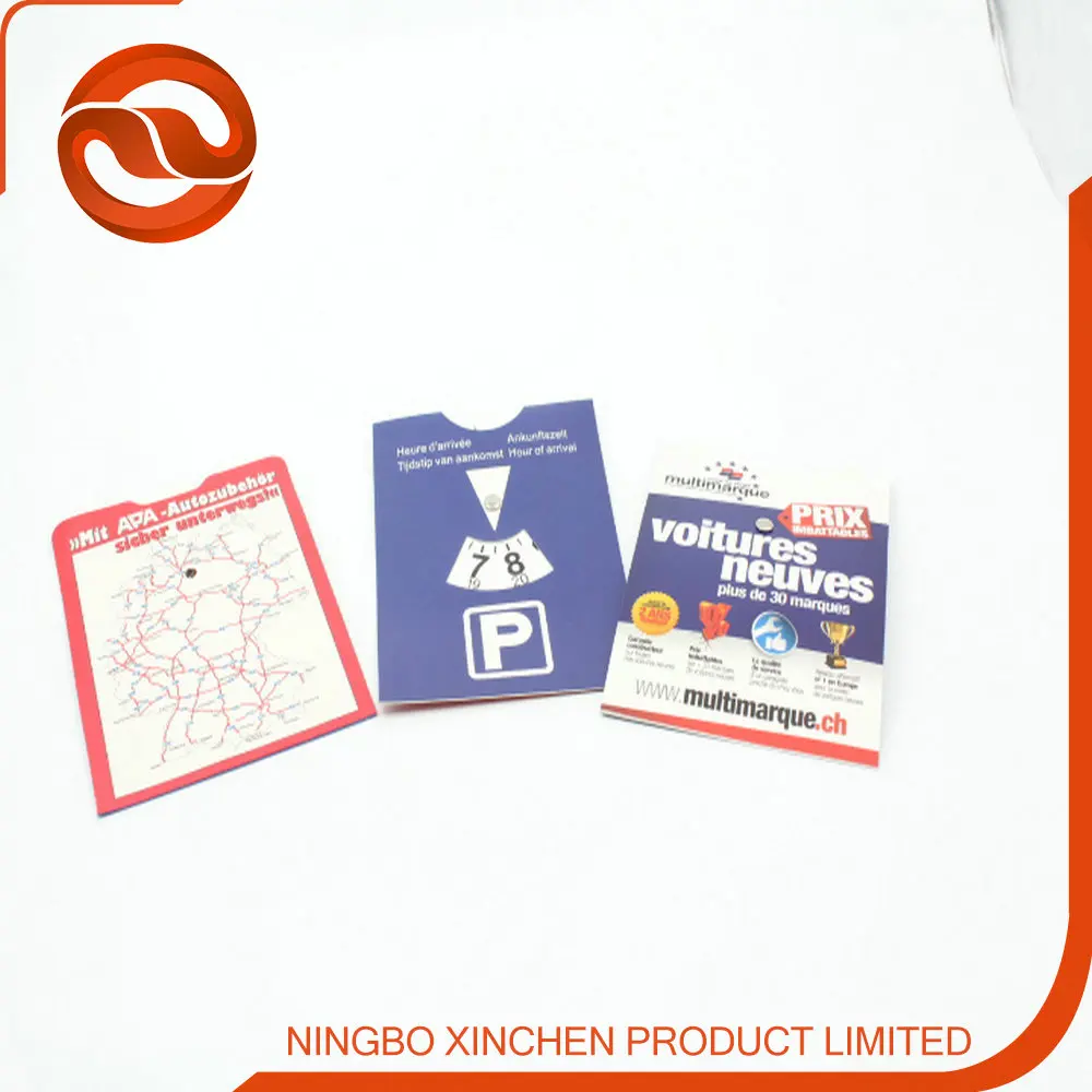 sell customized logo paper/cardboard parking disc clock/ parking disk