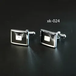 Модные металлические запонки оптом, жесткие эмалированные запонки