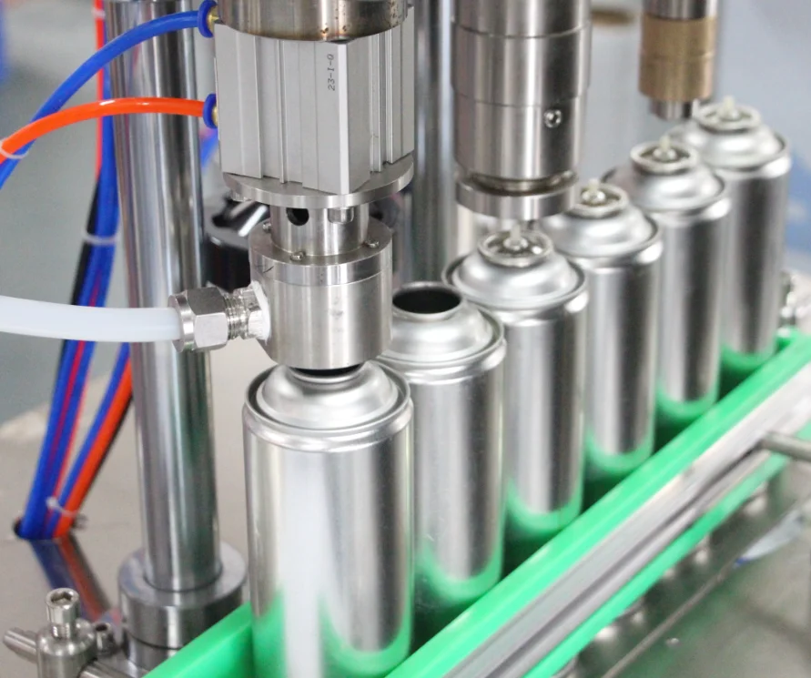 Semi-automatic WD-40 Chain cleaner & degreaser can filling equipment