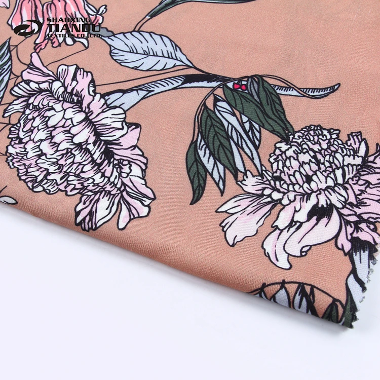 Good quality floral fancy digital printing textile fabric for dress fabric