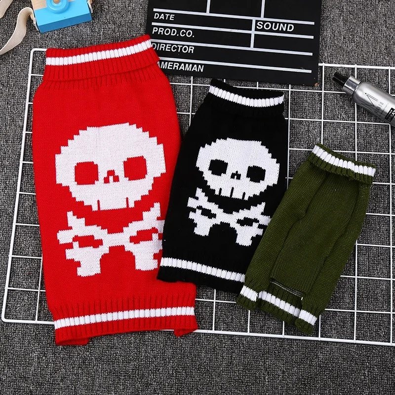 hree-color wool two-leg  hooded knit pet clothes acrylic knitting colorful dog coat