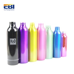 wholesale empty 30ml 50ml 200ml 250ml 500ml aluminum screw bottle with cap