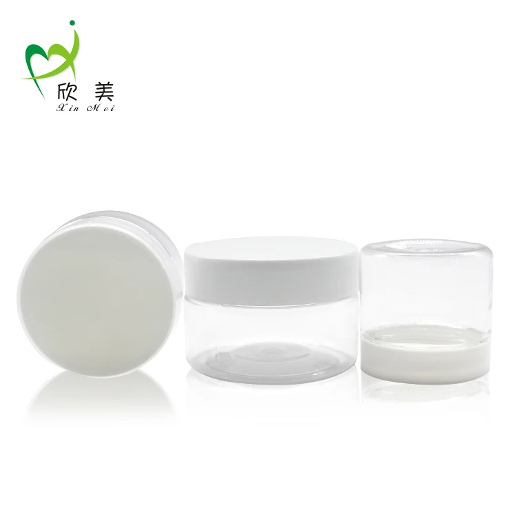 Food container 30ml 50ml 100ml 120ml 200ml 250ml 500ml clear plastic PET candy jar with aluminum