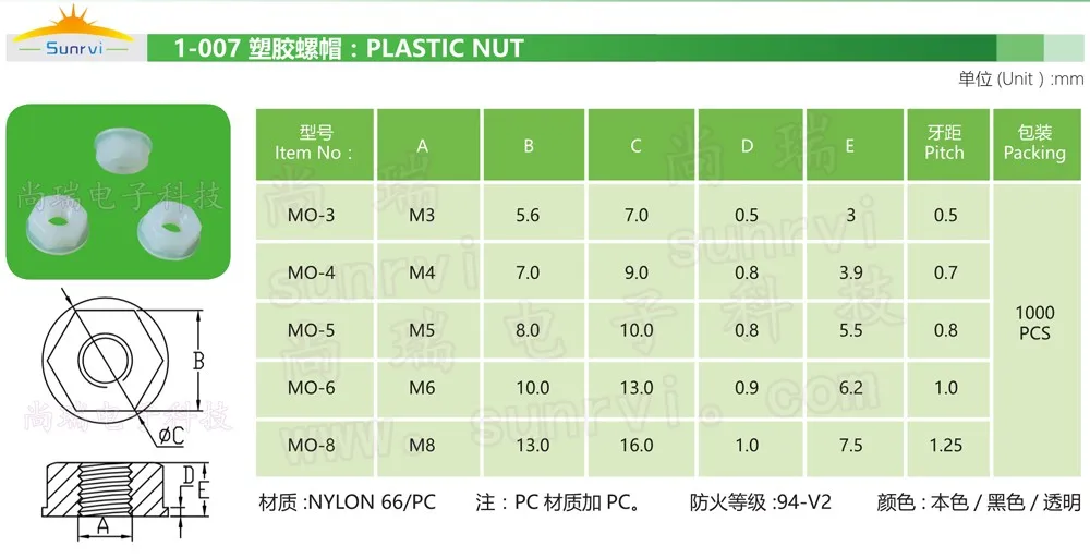 Plastic injection lock nylon washer round nylon washer M2 M3 M4 M5 M6