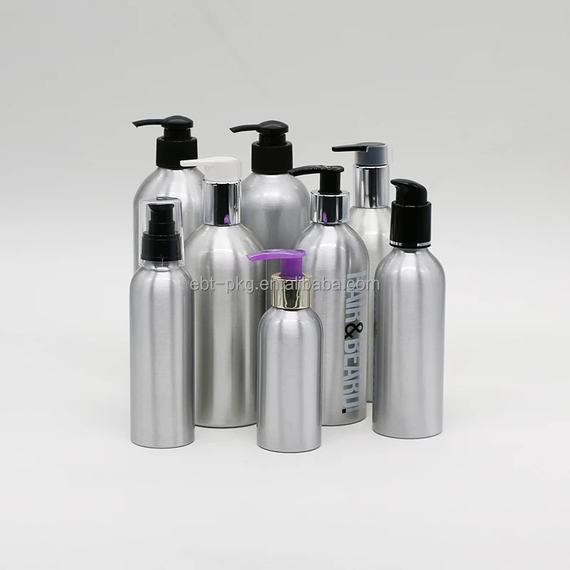 Экологичная алюминиевая бутылка для шампуня с насосом, 300 мл, 500 мл