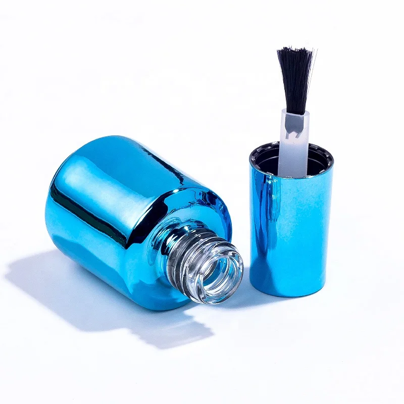 Private label chrome mirror effect empty gel nail polish bottle