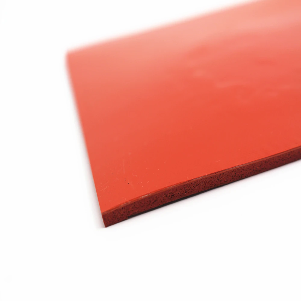 Red Silicone Sponge Adhesive Backed Waterproof Foam Rubber Foam Sheets Insulation Roll Sheet 1mm