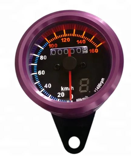 HAISSKY Retro Mini LED Light CG Motorcycle Speedometer