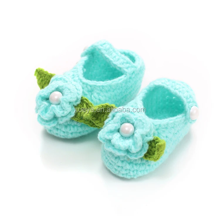 
Comfortable hot sale colorful handmade crochet funny baby shoes 