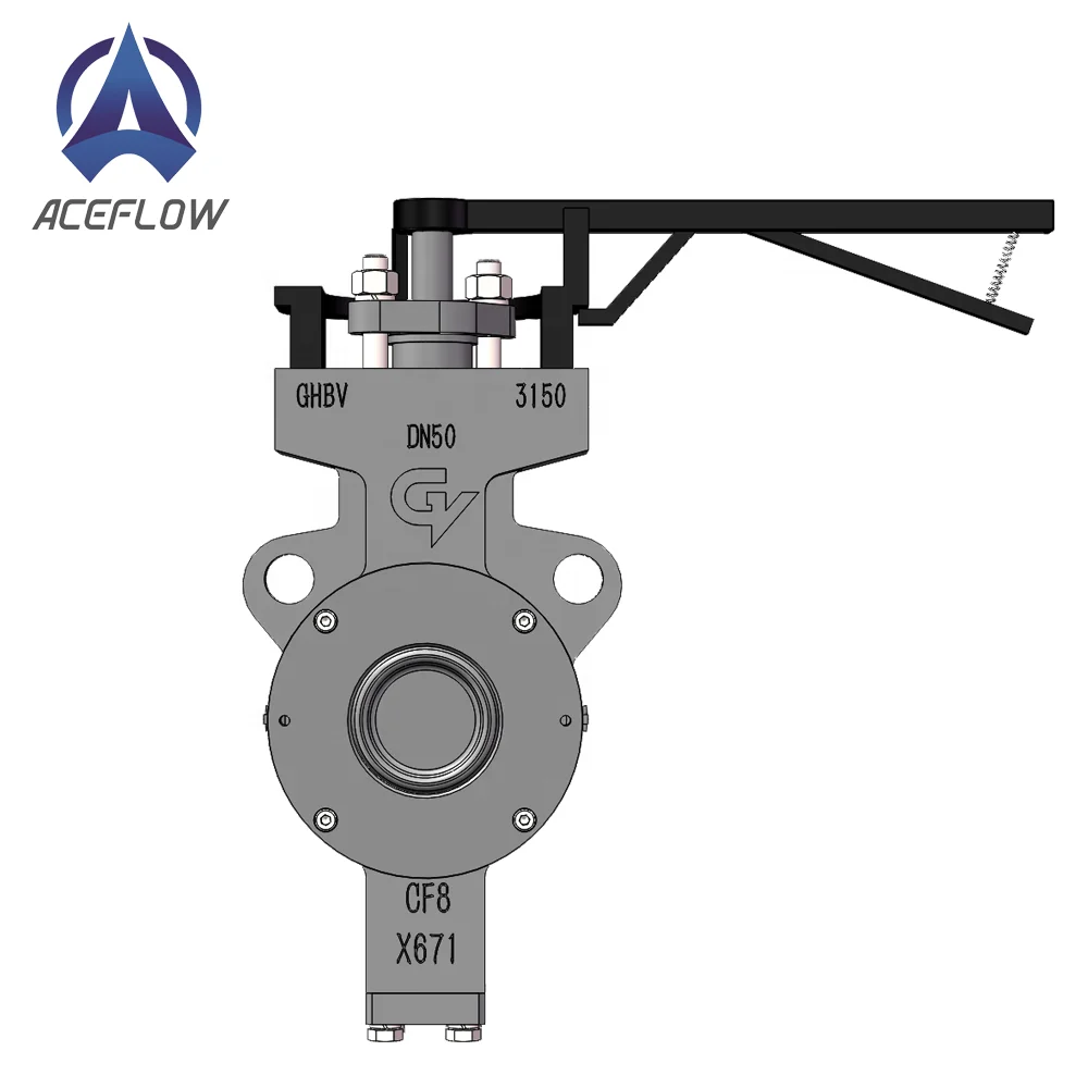 Manual High Performance CF8 OR WCB Wafer Double Accentric Butterfly Valve