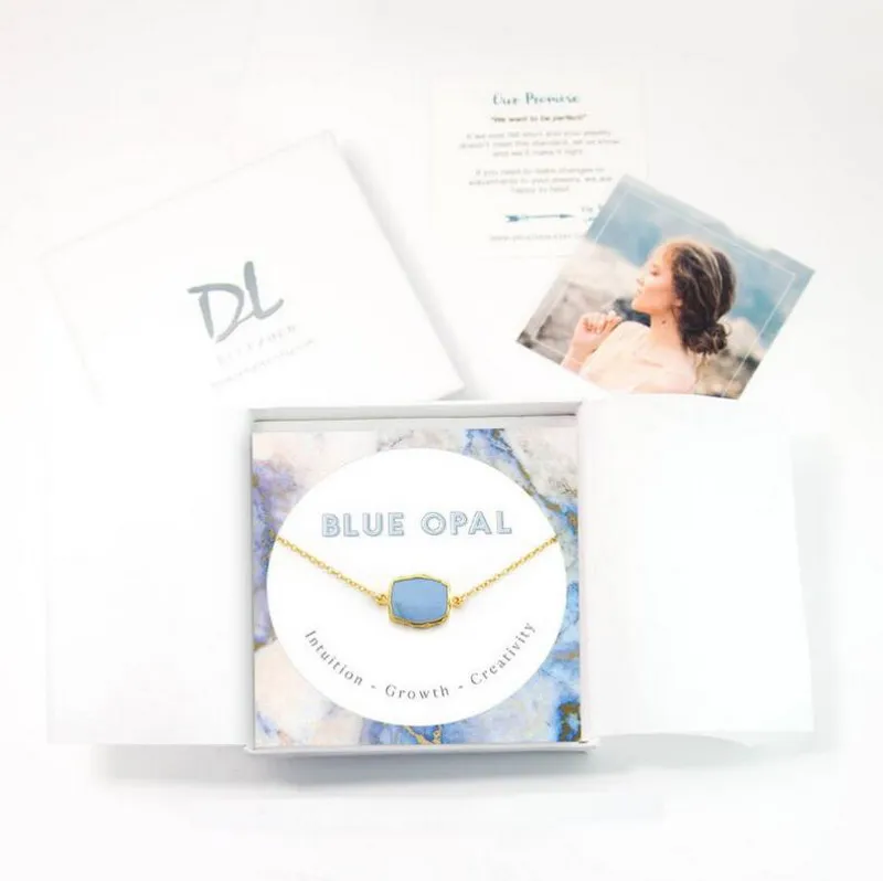 Green Emerald Stone May Birthstone Gift, Dainty Chain, Simple Green Stone Pendant