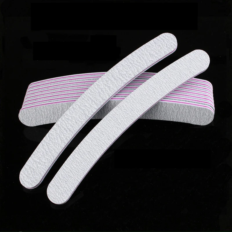 Good quality double sides banana shape sandpaper nail file