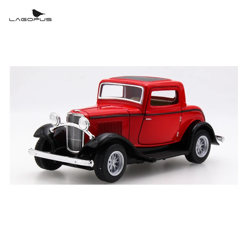  1:32 масштабная модель автомобиля игрушки KiNSMART стайлинга автомобилей 1932 3-окна купе Металл отступить модели коллекция подарок для детей