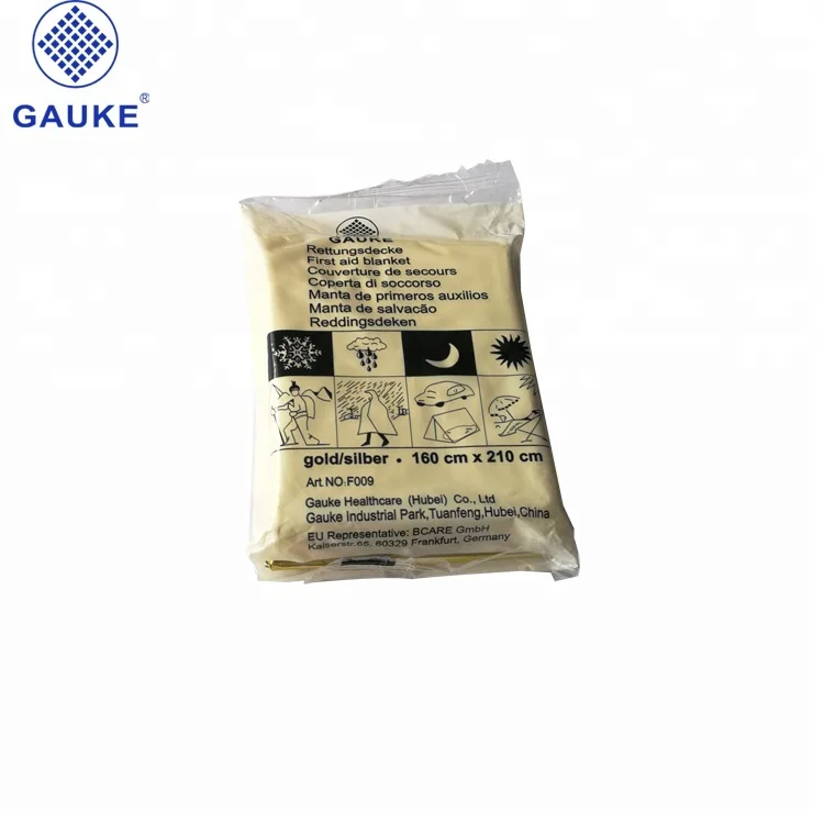 First aid blanket aluminum emergency blanket survival blanket