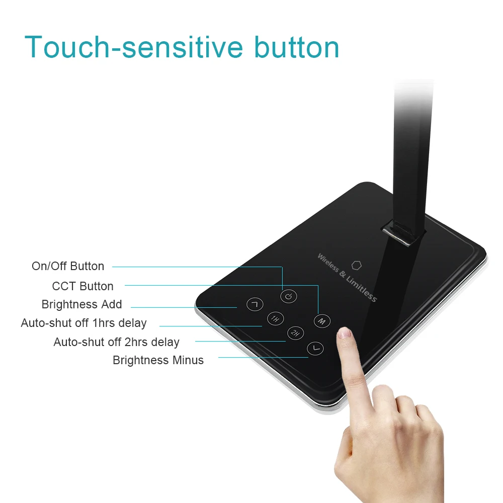 Modern design led table lamp wireless charger usb desk lamp reading lamp for teens