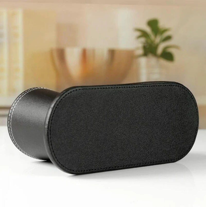 
Dreamtop DTF167 customized design stationery school office card holder PU leather desk pen holder for business 