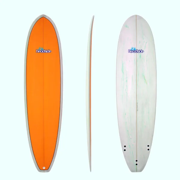 Wholesale orange tint fiberglass PU core funboard surfing board