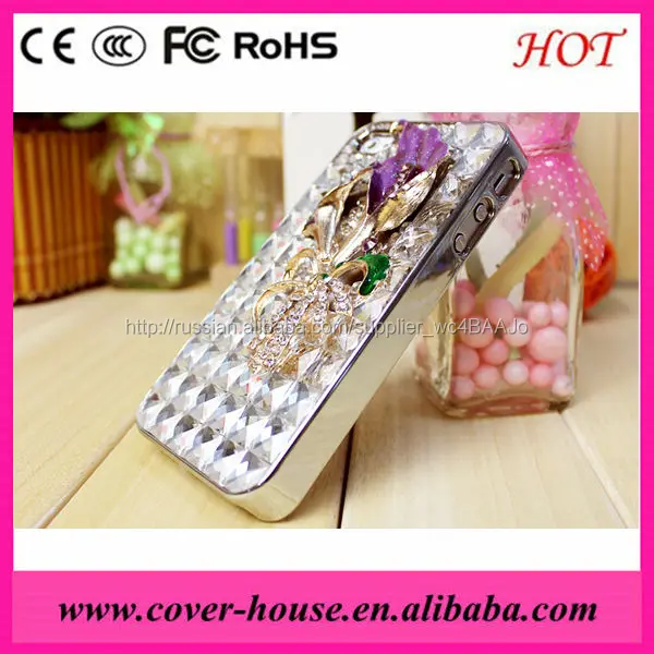 Ручной работы роза кристалл чехол для iPhone 5