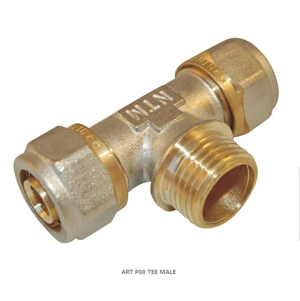 P08 Under Floor Heating System Plumbing Fittings Brass Hardware Pipe Fitting