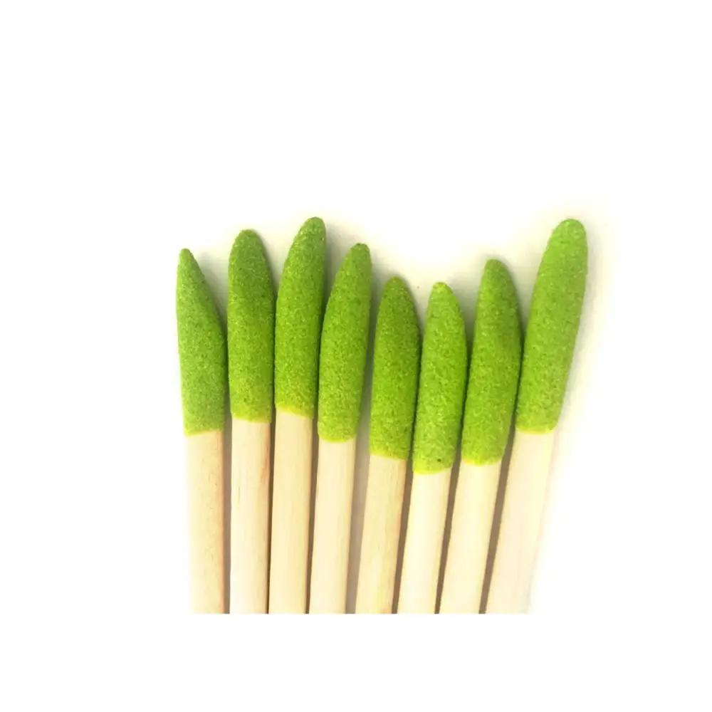 double side nail file sanding Cuticle Wooden nail stick with abrasive layer