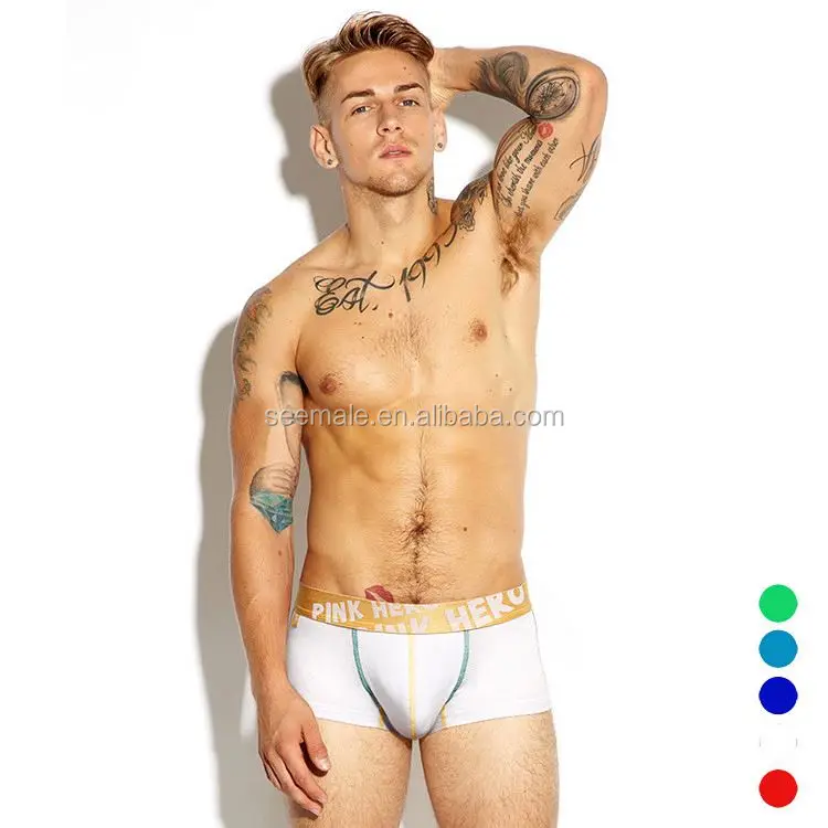 Cotton Breathable Boxers Briefs Pink Hero,Mens Underwear Factory In zhongshan