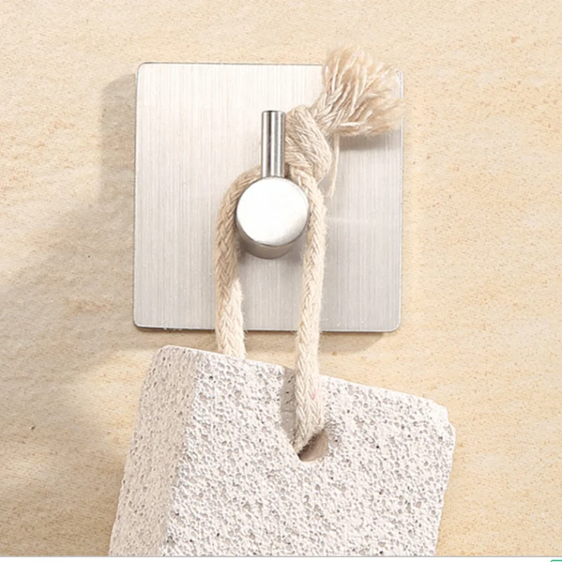 Self Adhesive Hook Matt Black Towel Hook For Bathroom Modern Robe Hook