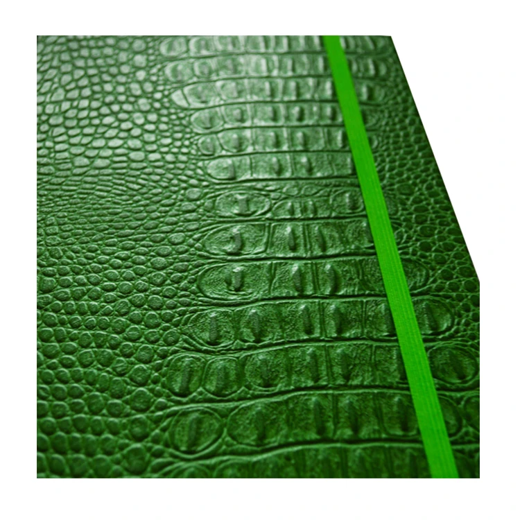High quality A5 crocodile grain  leather elastic bound notebook 2020 planner