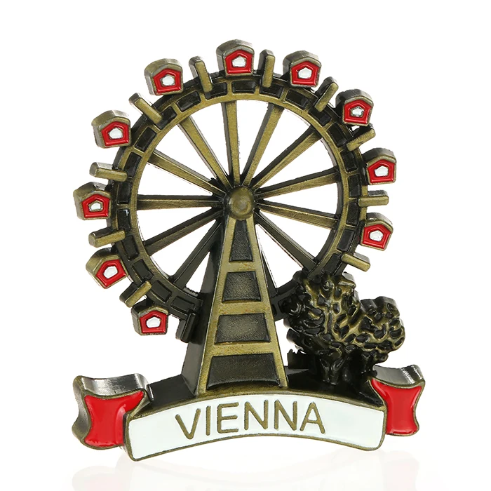 Customer-designed Taj Mahal India metal souvenir fridge magnet with 3D effect