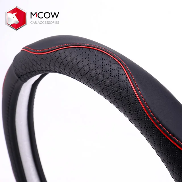 Car Accessories New Product Durable Novelty Design 17 Inch Leather Steering Wheel Cover