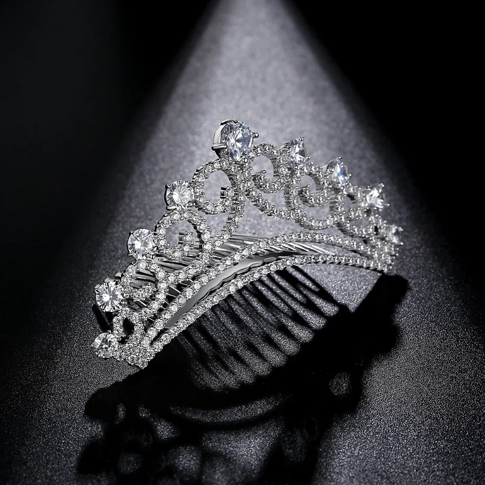 LUOTEEMI European Vintage Tiaras Bridal Jewelry Quinceanera Zircon Crystal Crowns Pageant Wedding Hair Accessories