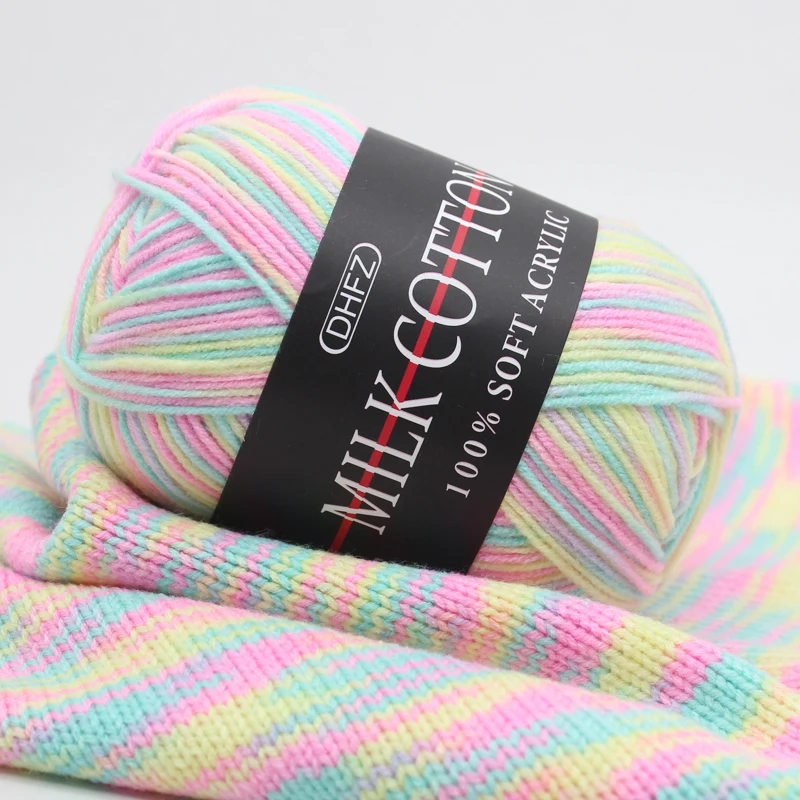 Big sale high quality dyed milk cotton yarn for knitting sweater