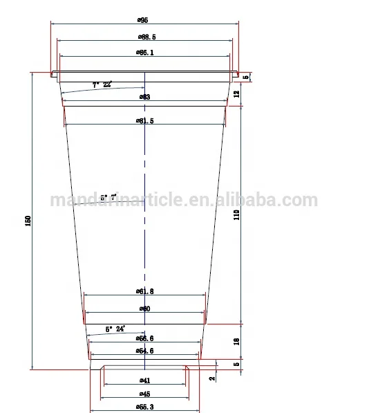 600ml 20oz Disposable Drinking Cup  PP -BUBBLE TEA CUP