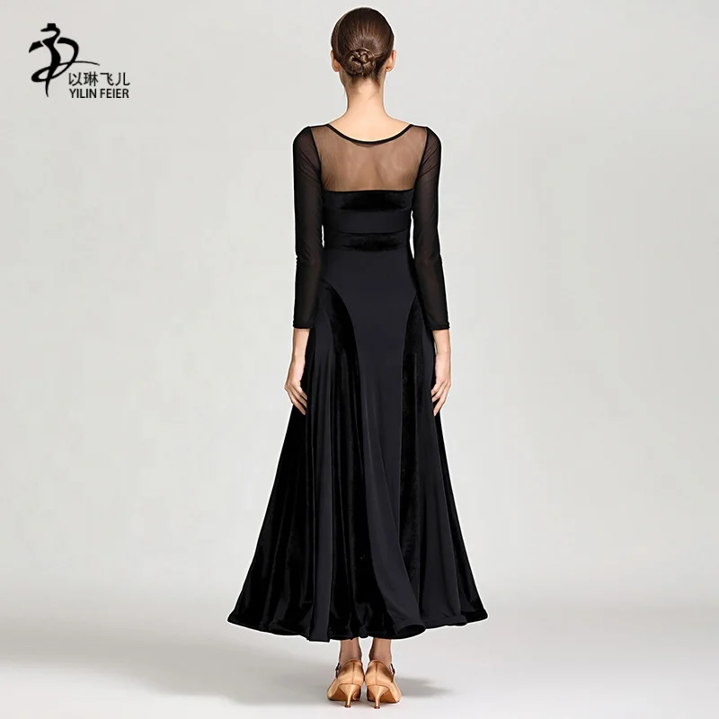 Женская танцевальная одежда с длинным рукавом для вальса фламенко